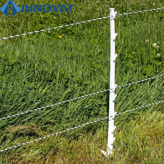 Poteau de clôture électrique en queue de cochon en acier PP pour clôture de ferme
